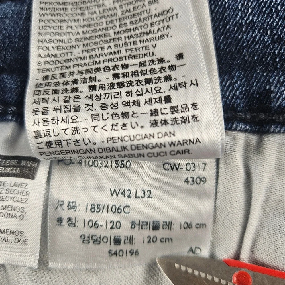 Levis Mens 541 Athletic Taper Medium Wash Blue Denim Jeans W42 L32 Stretch